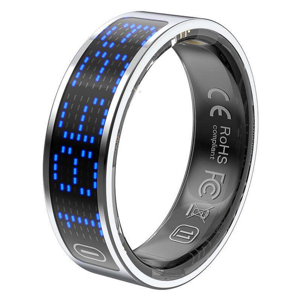 Smart Ring K80 With Display Screen, Step Counting, Sleep, Heart Rate, Blood Oxygen, Health Monitoring, Time And Battery Level