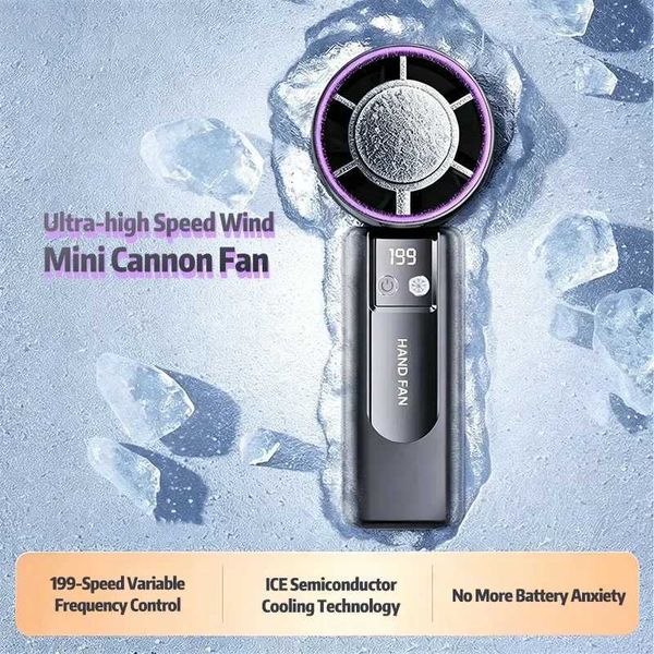 Portable Handheld Mini Fan - Super Speed Wind Cannon Cooling Semiconductor Ice Compression Air Conditioner for Outdoor Use Z260616