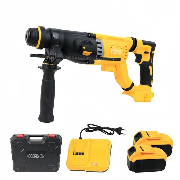 NEOBRISKEN 20V Brushless Lithium Electric Impact Hammer Drill Multifunctional Power Tools DIY Professional Use Battery Source Hot Selling