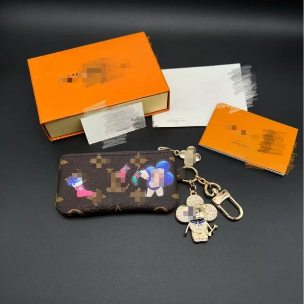 Elegant Leather Keyring with Secure Metal Loop for Cards and Coins