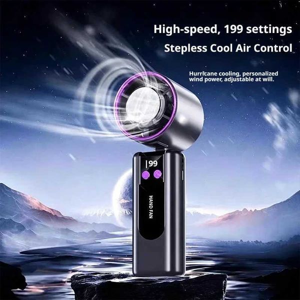 Super Speed Wind Cannon Handheld Mini Fan Portable Semiconductor Ice Compression Cooling Outdoor Mini Air Conditioner Fan Z260616