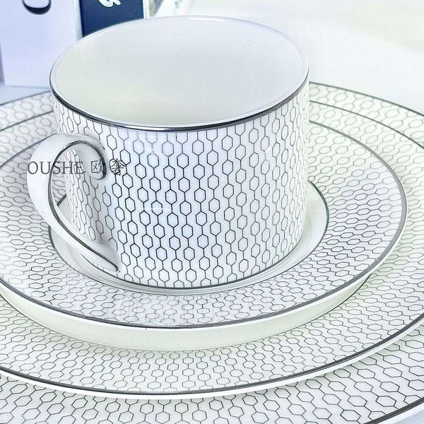 English Bone China Tableware, Honeycomb Geometric Coffee Cup — compare prices at CompareOffers