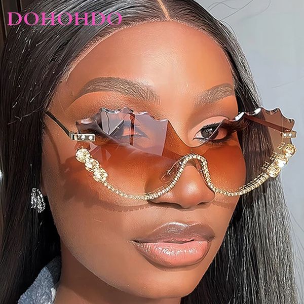 Fashion y n Diamond Wave Rimless Women Sunglasses — compare prices at CompareOffers