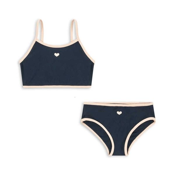 heart love Fashion embroidery Children one-piece swimsuit kids suspender bikini swimwear summer girls holiday SPA bathing beach swi Y260617