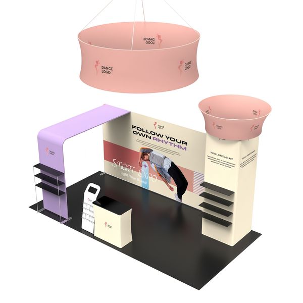 10x20ft Trade Show Booth Kit - Sleek Design, Functional Layout, and Quick Setup
