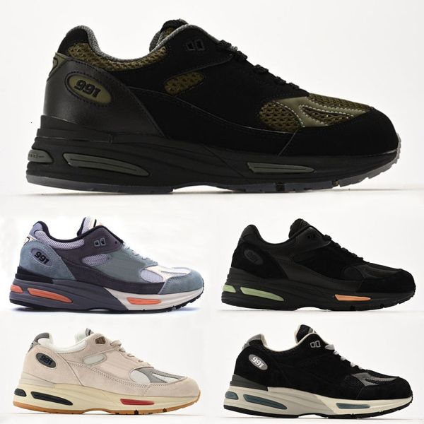 Shoes 991v2 991 V2 Stone Black Rock Ridge Grey Vintage Sport Men Women Sports Sneakers 36-45