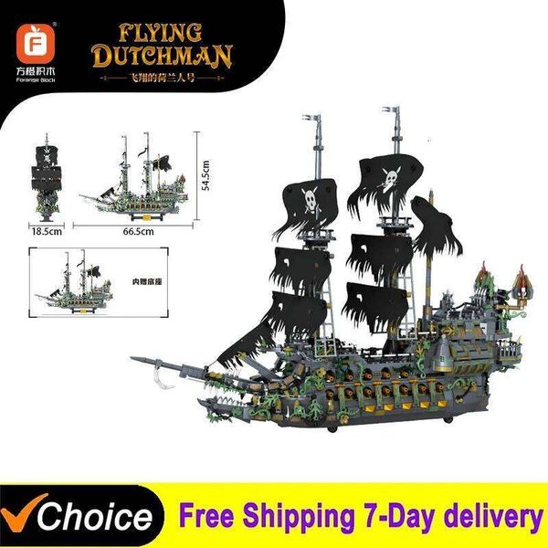 2434Pcs The Flying Dutchman Pirate Building Blocks Ghost Ship Model Bricks Assembling DIY Toys For Kids Birthday Gifts J260617