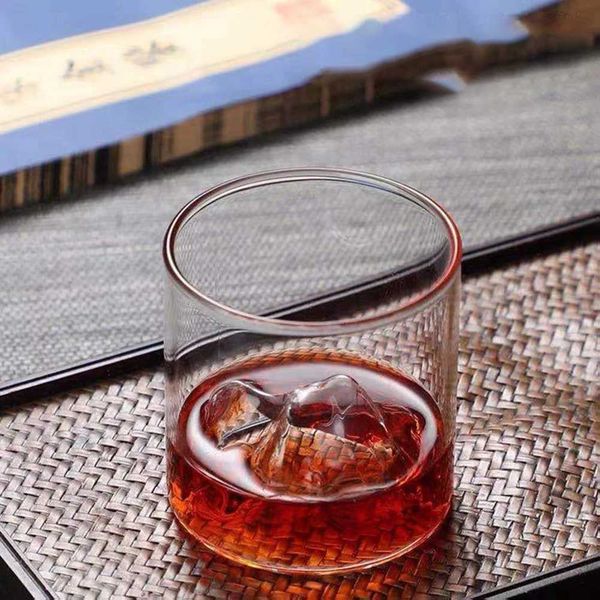 Whiskey Glass 300ML Bar Multi-purpose Transparent Mountain Viewing Cup Glass Party Wine Glass High Value Water Cup J260617
