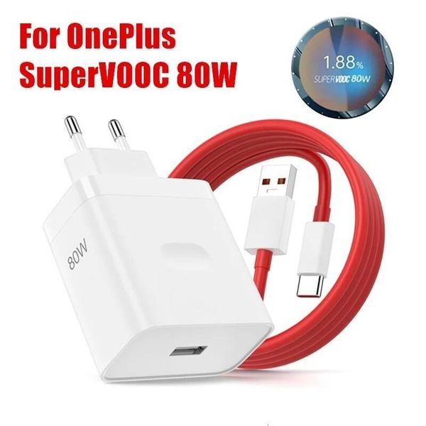 80W SuperVOOC EU Fast Wall Charger For OnePlus 10 Pro 11 12 13 15 Nord 4 5 CE 2 3 Lite OPPO Realme Type C USB Cable dsmythur
