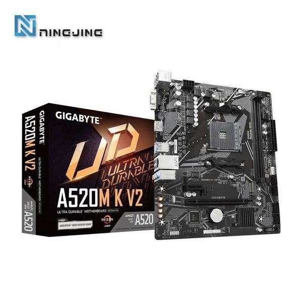 GIGABYTE A520M K V2 Micro ATX AMD A520 DDR4 M2 USB32 STAT 30 SSD/New/64G Best support R9 desktop CPU Socket AM4 Motherboard