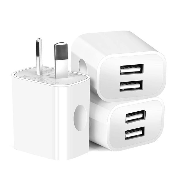 1/5Pcs Universal Travel 5V 2A Dual Port USB Wall Home Charger Power Adapter AU Phone Charging Head Australian Standard Plug dsmythur