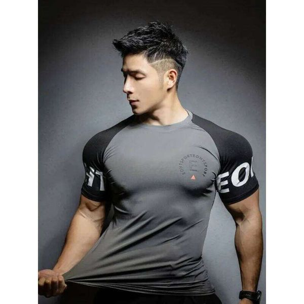 DHgate Men Summer Gym Quick Dry Muscle Fit T Shirt Bodybuilding Training Tee Short Sleeve Breathable Workout Top Sportswear sold by DHgate