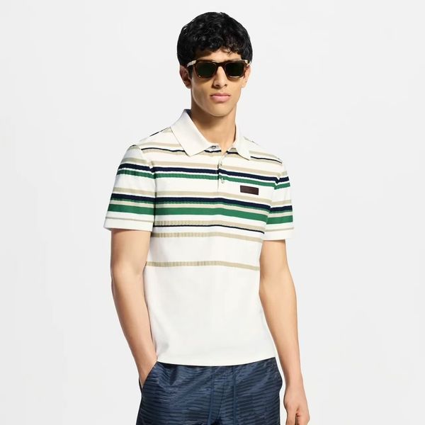 Men's Colorful Striped Polo Shirt