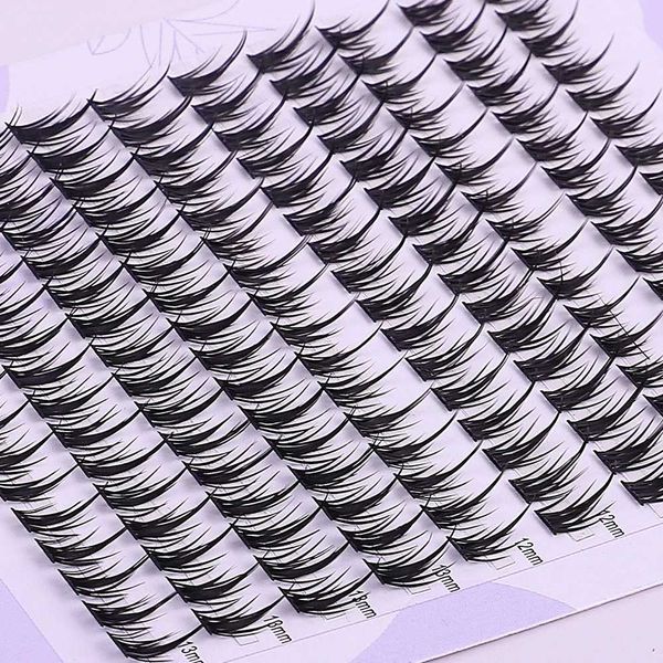 Wheat-Ear Shape Grafting Lashes 160 Pcs Fine Stem Thick Segmented Clusters DIY Eyelash Extension Makeup Tool C260618