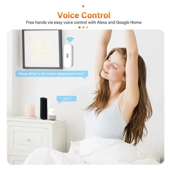 2026 New New Wifi Temperature Humidity Thermometer Outdoor Sensor Monitor outdoor Via Alexa Google Home Tuya Smart Life 4H