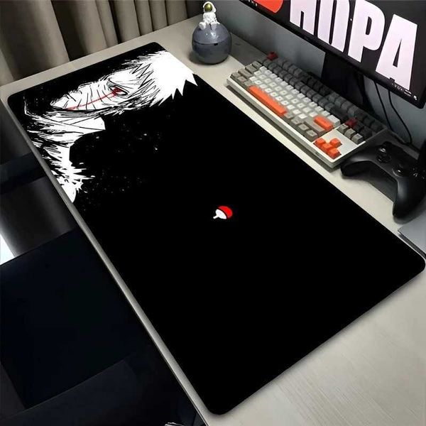 N-Naruto Anime Obito Uchiha Mask Mouse Pad HD Printing Gaming Desk Mat Non-Slip Keyboard Pad for PC Laptop Office Desk Accessori D260618