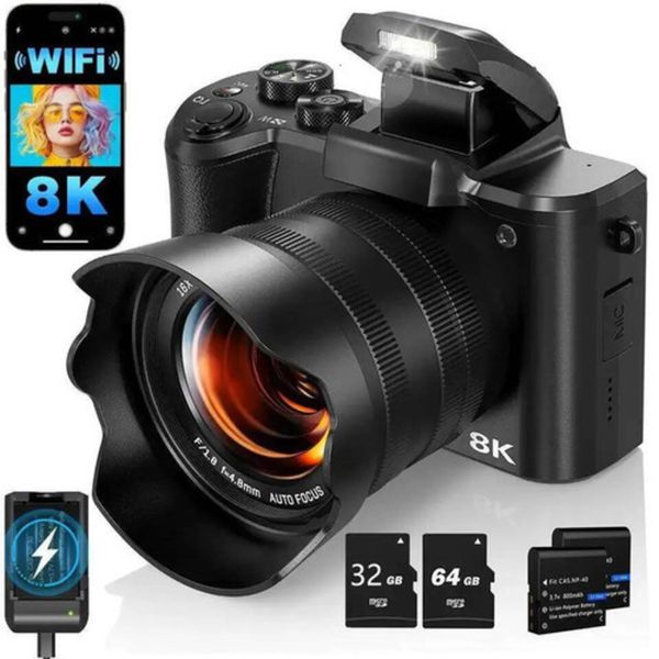 2026 New outdoor Outdoor New 8K For Photography Autofocus Wifi 88Mp Vlogging With Dual-Lens 16X Digital Zoom Touch Travel Camera 4H