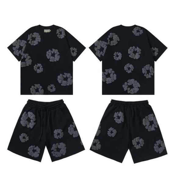 Denim T Shirts 2026 Designer Shirt Tracksuits Casual Denim Teae Shirt Shorts Casual Suit Summer Luxury Tops Freestyle Outwear Short-Sleeve Graphic T Shirt Ec1