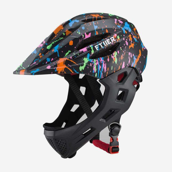 Bike Safety Cycling Helmet Sport Football visor Glove Cap Headwears Cycling Helmets Fullface Mtb For Kids Off-Road Full Face Safe Mountain With Visor Dh Bicyc