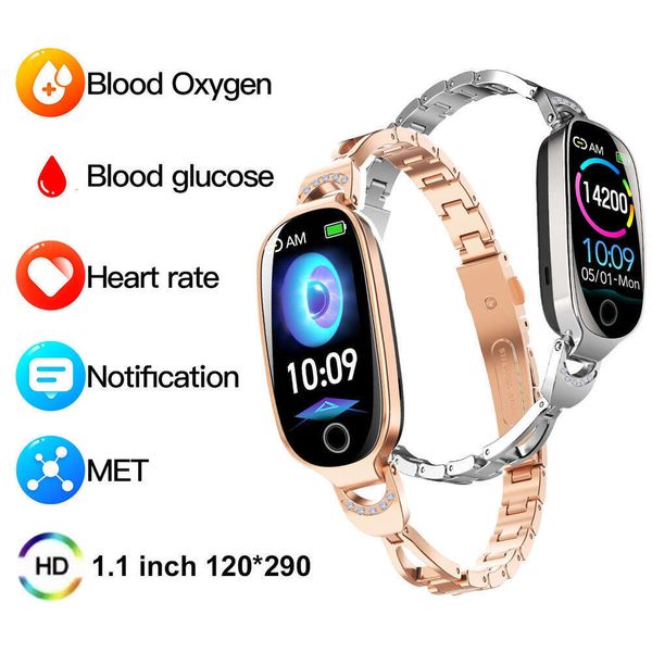 F81 Smartwatch Pressure Blood Oxygen Heart Rate Sleep Music Health Sports Bracelet Fashionable Women's Watch