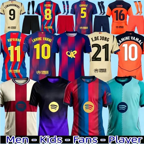 26 27 Lamine Yamal Rashford Soccer Jerseys Gavi Olmo Joao C…