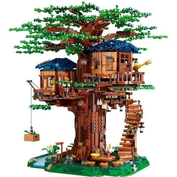 Build Block 2026 New 1013 Pcs All Seasons Brick Treehouse City Building Bricks Blocks Brick MOC Creator Home Room Set Kids Toys Gift De 003
