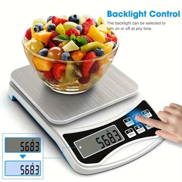 FODWET 5000g Digital Kitchen Scale 01g Precision for Baking Keto Coffee LCD Backlit Food Weight with Ounce Gram Measurement C260621