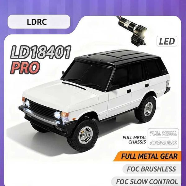 LDRC LD18401 PRO 1/18 4WD RC Crawler Off-Road Brushless Inductive ESC FOC LED Light Metal Chassis Ready to Run Climbing Car Toy Y260621GIRG
