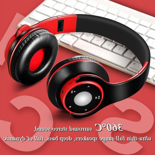 Stereo Colorful Audio Mp3 Bluetooth Headset Wireless Headphones Earphone Support SD Card with Mic Play 20 Hours D260621