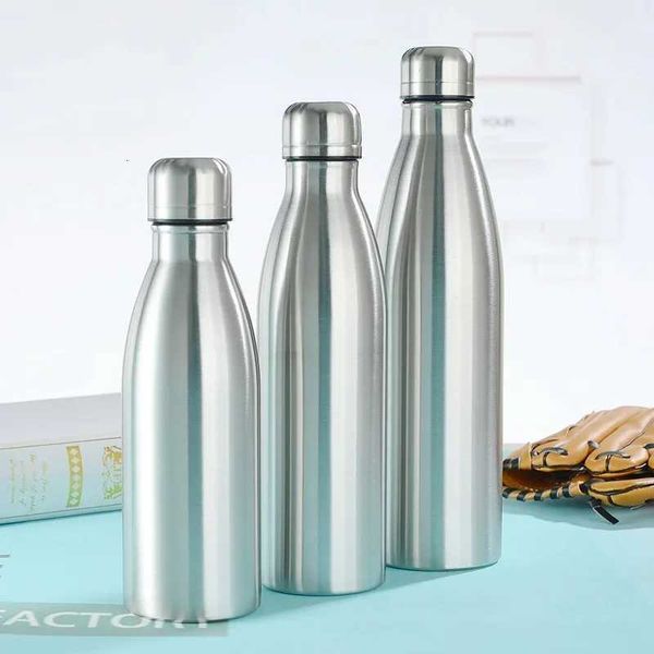 Steel Single Layer Stainless Canteen Kettle Outdoor Camping Hiking Water Bottle Portable Large Capacity Leakproof Drinking Bottl J260622