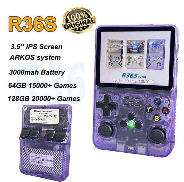 Original Arkos R36S Portable Handheld Game Console 3.5-Inch Screen Mini Portatil Video Player 15000+ Retro Games J260622