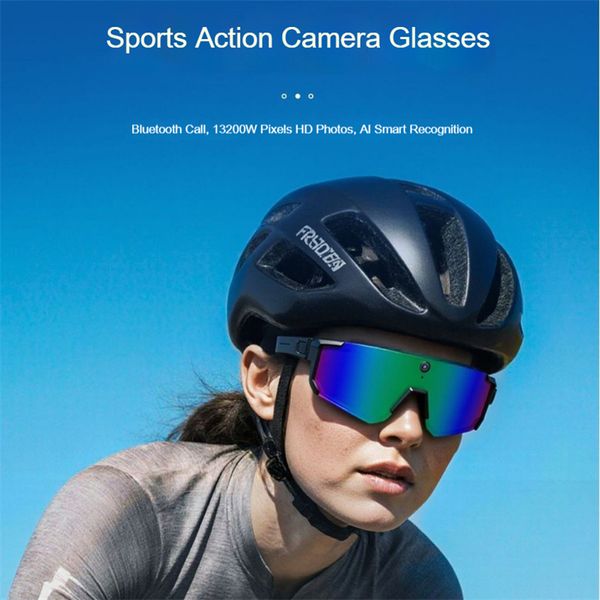 New AI intelligent outdoor cycling goggles with 800w camera, high-definition anti-shake function for taking photos, videos and recording audio