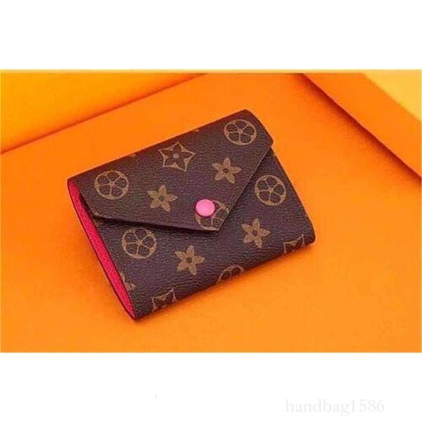 5 Designer wallet women Coin Purse Small Wallet Women Card Holder Luxury wallets Brown Flowers ladies cute Short Wallet 211