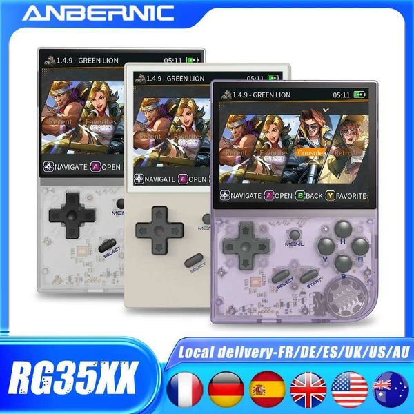 ANBERNIC RG35XX Retro Handheld Game Player Built-in 64G TF 6000+ Classic Games Linux GarlicOS Portable For Travel Kids Gift J260622