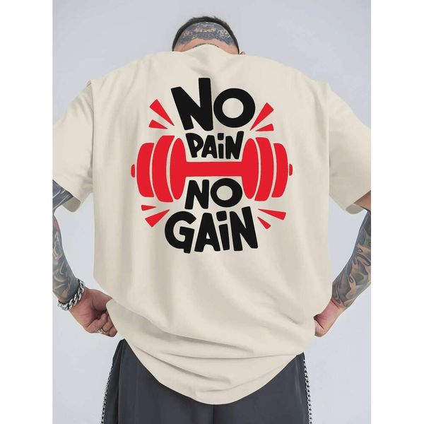 Men's Women Novelty Gym PAIN NO GAIN T — compare prices at CompareOffers