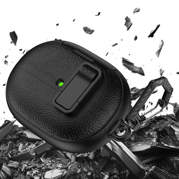 For Huawei FreeBuds Pro 5 Shockproof Protect Case with Phone Stand & Lock Headset Cover Lychee Pattern for Home Office