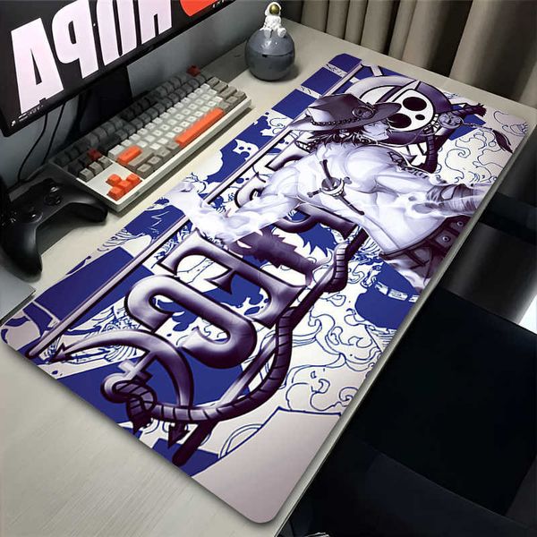 Anime Popular Mouse Pad one piece Ace Large Extended Gaming Desk Mat Non Slip Stitched Edge Rubber PC Computer Gamer Mouse Pad D260622