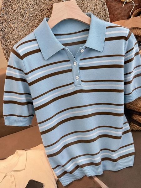 Shirt Summer Commute Style Women's Knitted Neck Ice — compare prices at CompareOffers