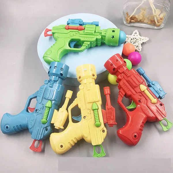 Soft 2PCS Ball Gun Pistol Classic Retro Toy Plastic Launcher Safe Fake Foam Gun For Adults Children Shooting Games L26