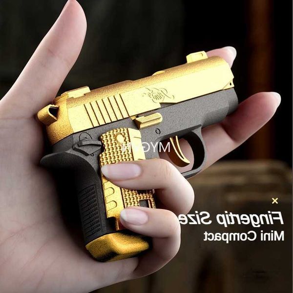 Size Small M1911 Shell Ejected Toy Gun Continous Firing Blaster Manual Soft bullets Pistols Empty Hang Up Cs Outdoor prop L26