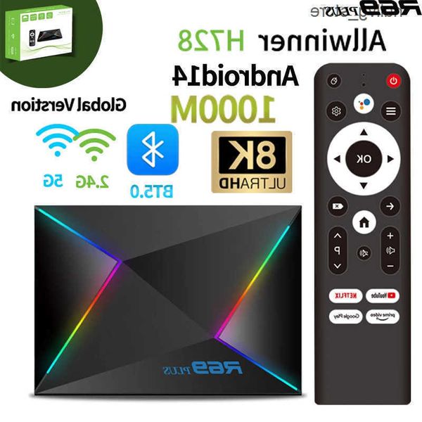 Top Set Android 14 R69 Plus TV Octa-core ARM Cortex A55 WiFi6 BT 50 Home Smart Entertainment Player 5G Ethernet 1000M Set-top BoxL26623