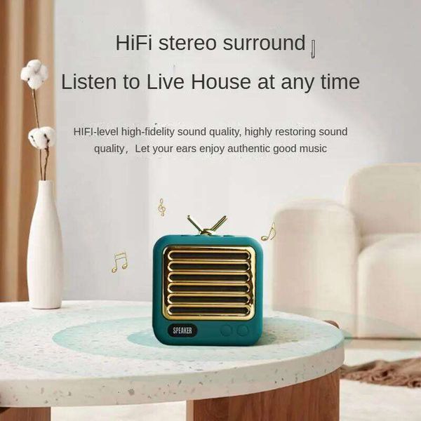 Retro Bluetooth small speaker, mini subwoofer, high sound quality, loud volume, portable audio
