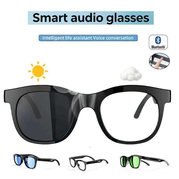 Headphones Wireless Smart Glasses 2026 Photosensitive Color Change Bluetooth Voice Calls Control Music UV Polarized Sunglasses
