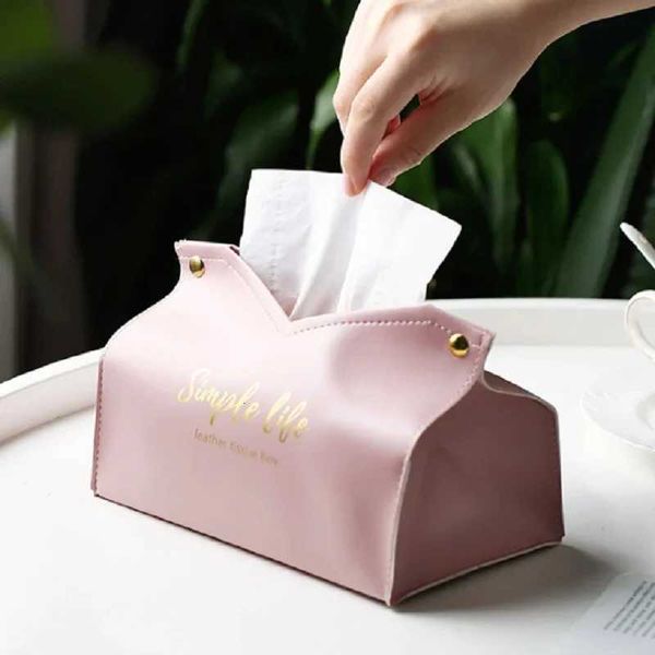 Leather Tissue Box Napkin Holder Car He Living Ro Storage Case Hotel Large Capacity Household Carton J260623
