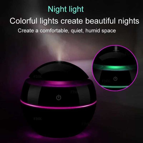 130ml USB Aroma Essential Oil Diffuser Ultrasonic mini Humidifier Air Purifier 7 Color Change LED Night light for Office Home J260623