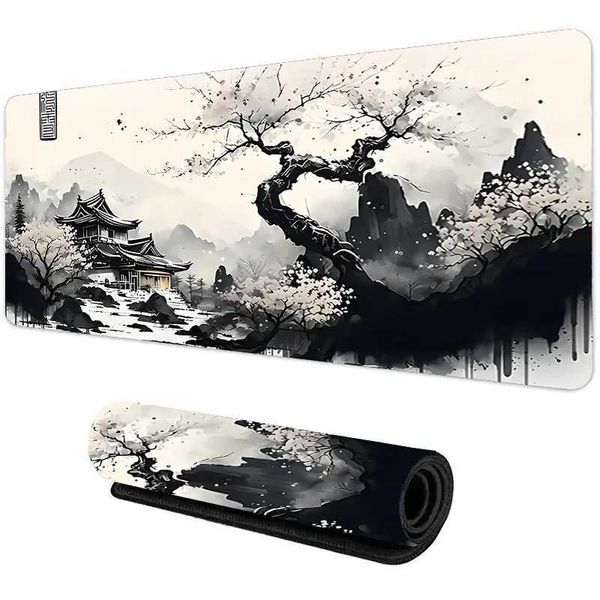 Mouse Pad sakura landscape desk accessories Mat Gamer Rug Xxl Keyboard Pad 1000X500x3MM Desk Mat Office Carpet Gaming Mouse Mats L26