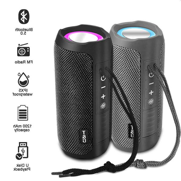 Outdoor TG227 Ser Waterproof Wireless Bass Subwoof Loudser Box Support TF Card FM Radio Aux Input With LED LighL26623