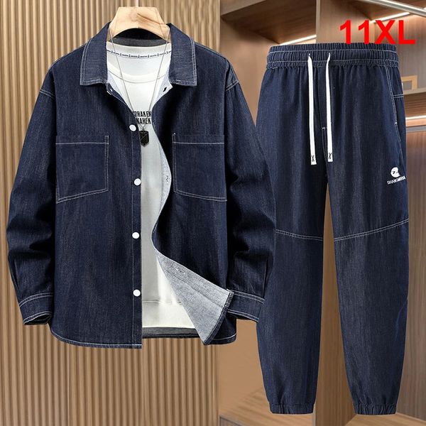 Spring Autumn Denim Suits Men 11XL Plus Size — compare prices at CompareOffers