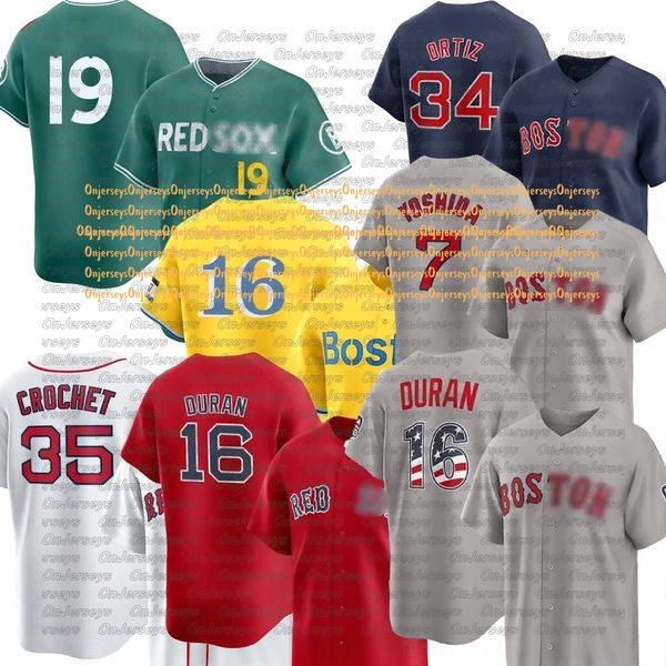 16 Jarren Duran Bostons 2026 USA 250 Fourth Of July Red Sox Jerseys Roman Anthony Garrett Crochet David Ortiz Ranger Suarez Chapman Gray Contreras Story Bello Yoshida