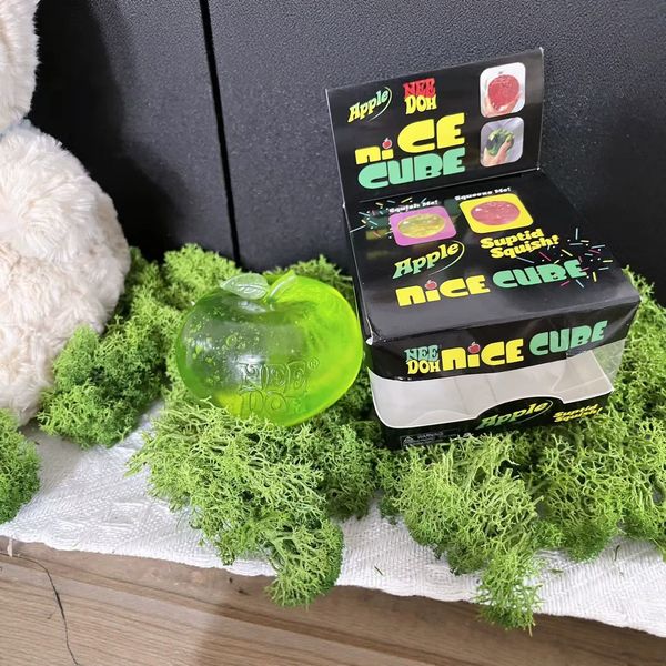 2026 New New Needoh Nice Cube Apple Kawaii Squishy Texture Squeeze And Deform Then Slowly Bounce Back Effectively Release Stress Kids Toy BY Air! Toys